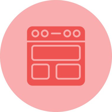 tarayıcı web simgesi, vektör illüstrasyonu 