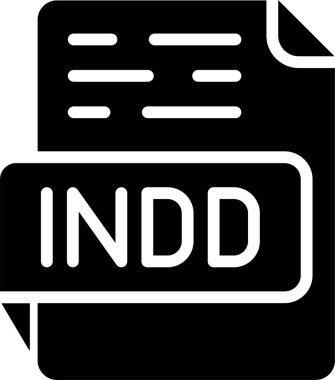 INDD file format icon vector illustration clipart