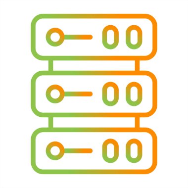 sunucu simgesi, vektör illüstrasyonu basit tasarım