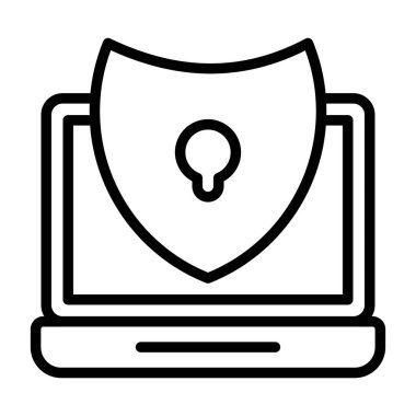 Antivirüs Yazılım Web simgesi vektör çizimi 