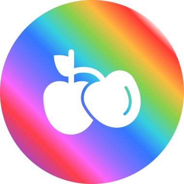 kiraz ikonu web basit illüstrasyon