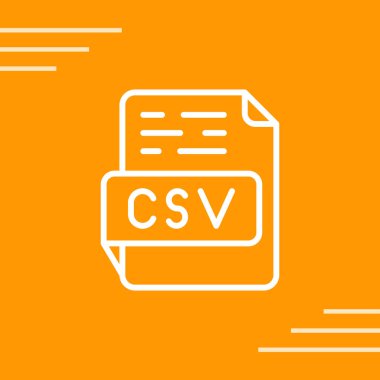 CSV file format, icon vector illustration clipart