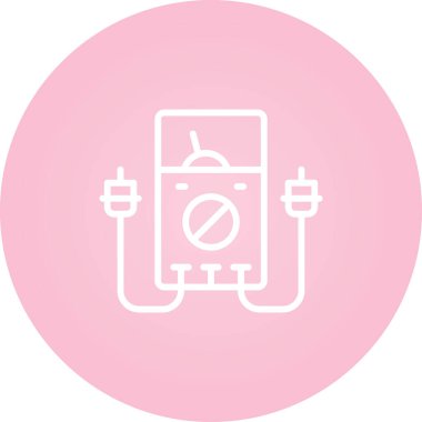 Çoklu metre web simgesi vektör illüstrasyonu