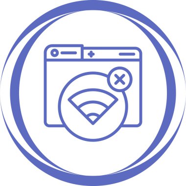 wifi Bağlantı Hatası vektör çizimi 