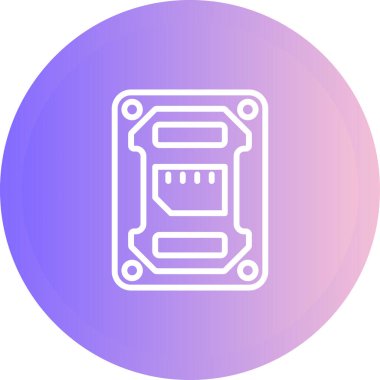 hdd simgesi, vektör illüstrasyonu basit tasarım