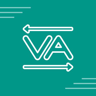 Kerning web simgesinin vektör illüstrasyonu             