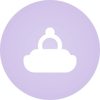 Nişan yüzüğü web simgesi vektör illüstrasyonu