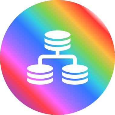 Reseller sunucu simgesi, vektör illüstrasyonu 