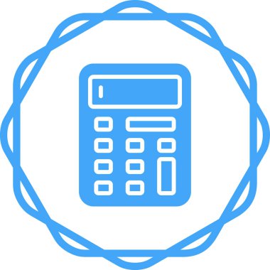 hesap makinesi web simgesi, vektör illüstrasyonu 