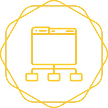 Ağ simgesinin vektör illüstrasyonu