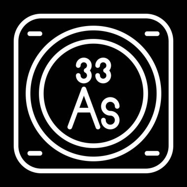 Arsenik kimyasal element. Web simgesi basit illüstrasyon