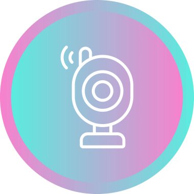 Beyaz Arkaplanda Bebek İzleyici Vektör Simgesi