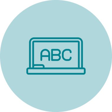 Whiteboard simgesinin vektör illüstrasyonu