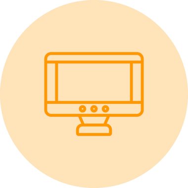 masaüstü monitörü web simgesi, vektör illüstrasyonu