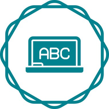 Whiteboard simgesinin vektör illüstrasyonu