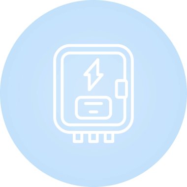 Elektrik Paneli simgesinin vektör illüstrasyonu      