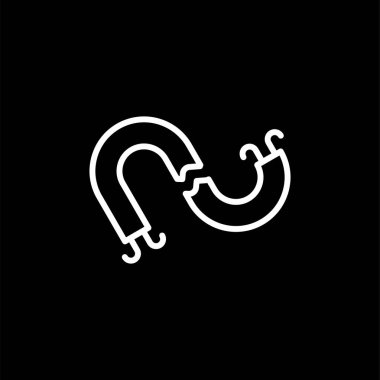 Kırık Kablo web simgesi, basit illüstrasyon 