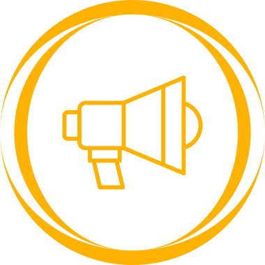 Megafon. Web simgesi basit illüstrasyon