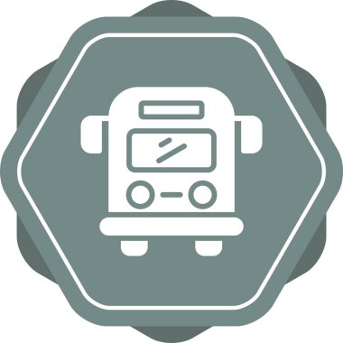 Otobüs. Web simgesi basit illüstrasyon