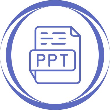 ppt dosya simgesi, vektör illüstrasyonu basit tasarım