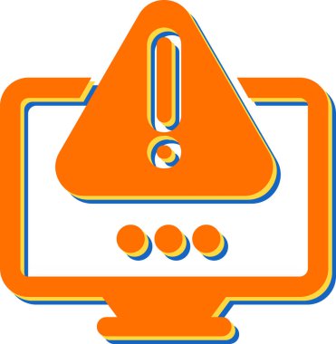 Uyarı Ağ simgesi, basit illüstrasyon