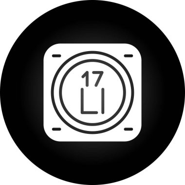 Klor kimyasal element simgesi vektör illüstrasyonu