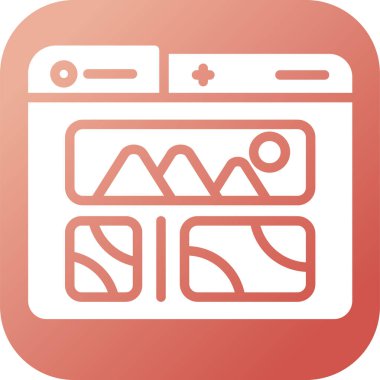 Görüntüler. Web simgesi basit illüstrasyon