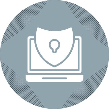 Antivirüs Yazılım Web simgesi vektör çizimi 