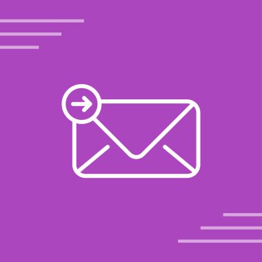 posta simgesi, vektör illüstrasyonu basit tasarım gönder