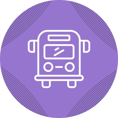 Otobüs. Web simgesi basit illüstrasyon