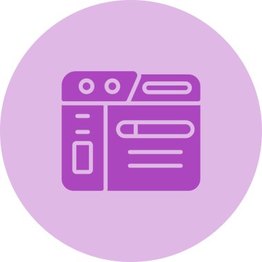 tarayıcı web simgesi, vektör illüstrasyonu 