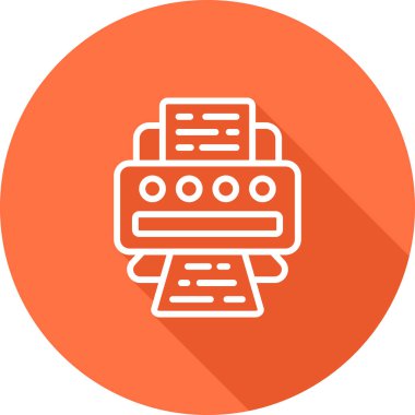 Yazıcı. Web simgesi basit illüstrasyon