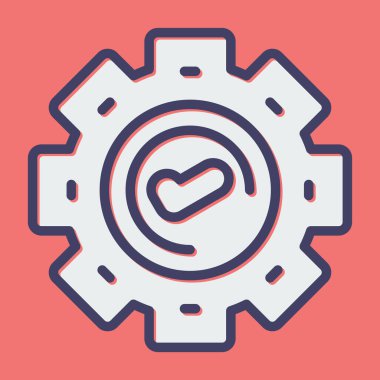 dişli simgesinin vektör illüstrasyonu