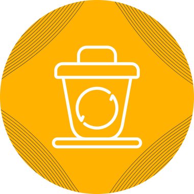 Çöp kutusu vektör simgesi, resimleme 