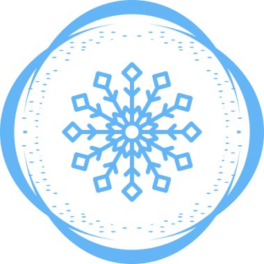 Kar Tanesi Ağı simgesi. Basit resimleme