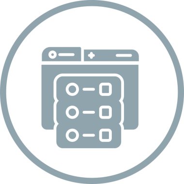 sunucu simgesi, vektör illüstrasyonu basit tasarım