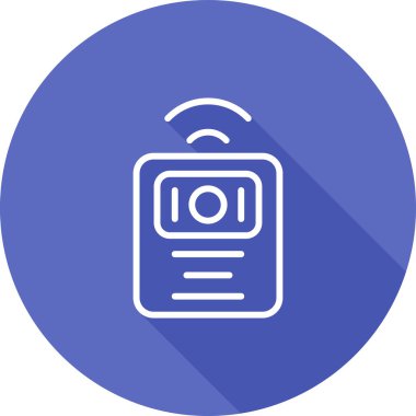 Video dahili iletişim izole edilmiş simgesi, düzenlenebilir felçli video kapı zili telefon vektör simgesi