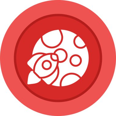 Roket. Web simgesi basit illüstrasyon