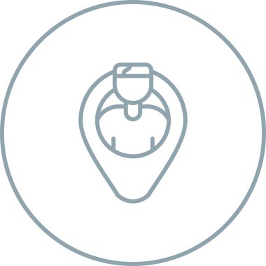 Kullanıcı Yolculuğu Vektör Ana Hattı Simge Tasarımı çizimi. Beyaz arkaplanda Müşteri Hizmetleri Sembolü 