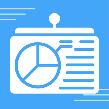 Sunum. Web simgesi basit illüstrasyon