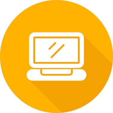 dizüstü bilgisayar simgesi, vektör illüstrasyonu basit tasarım