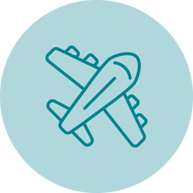 uçak web simgesi, vektör illüstrasyonu 