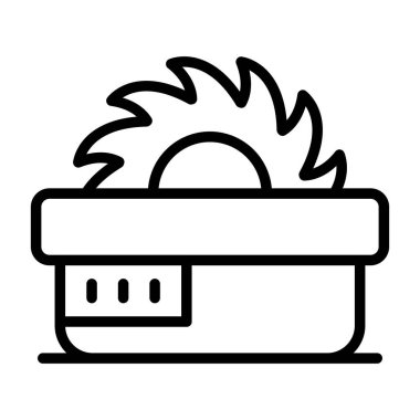 Vektör illüstrasyonu, testereli ağ simgesi