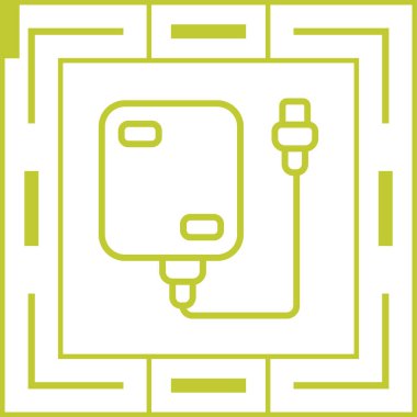 Sabit disk simgesi, vektör illüstrasyonu basit tasarım