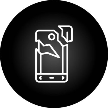 Bozuk akıllı telefonun vektör çizimi 