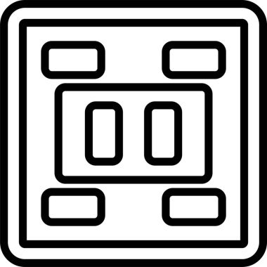 Soket simgesi tasarımı, vektör illüstrasyonu