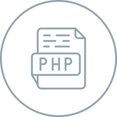 PHP Dosya Biçimi Vektör Simgesi