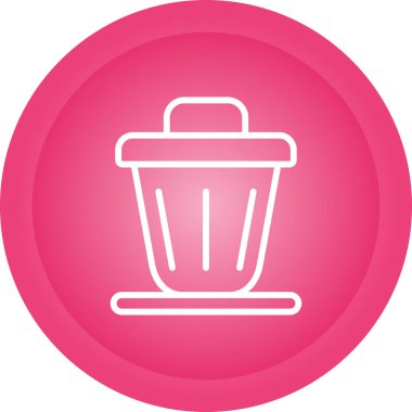 Çöp kutusu simgesi, web basit illüstrasyon