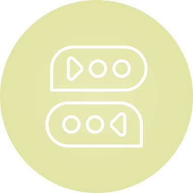 Konuşma simgesi basit düz biçim ana hatları işareti 