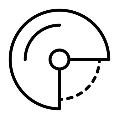 Açı simgesi basit düz illüstrasyon